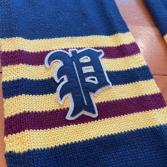 Very Rare Knit Ralph Lauren Polo Scarf - Big P Logo Patch
